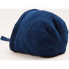 Openwork Knitted Bonnet in Navy - Hats - 3