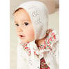 Openwork Cotton Knitted Bonnet in Cream - Hats - 2