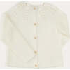 Openwork Cotton Cardigan in Cream - Cardigans - 1 - thumbnail