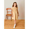 Hand Smocked Peter Pan Collar Short Sleeve Dress in Beige - Dresses - 2