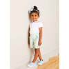 Embroidered Scallop Collar Short Sleeve Polo Shirt in Navy - Shirts - 3