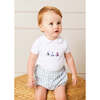 Embroidered Boat Motif Peter Pan Collar Bodysuit in White - Onesies - 1 - thumbnail