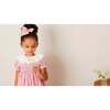 Emilia Floral Hand Smocked Ruffle Collar Short Sleeve Dress in Pink - Dresses - 5