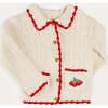 Cherry Motif Crochet Cardigan in Beige - Cardigans - 1 - thumbnail