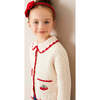 Cherry Motif Crochet Cardigan in Beige - Cardigans - 2