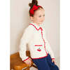 Cherry Motif Crochet Cardigan in Beige - Cardigans - 4