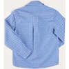 Carlisle Gingham Polo Collar Long Sleeve Shirt in Blue - Shirts - 3