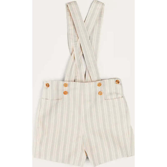 Brompton Striped Shorts With Braces in Red