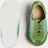 Canvas Lace Up Plimsols in Green - Sneakers - 5