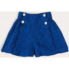 Broderie Anglais Button Detail Shorts in Blue - Shorts - 1 - thumbnail