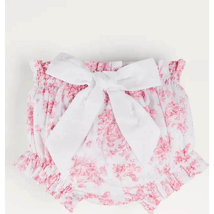 Audrey Toile Bow Detail Bloomers in Pink - Bloomers - 1
