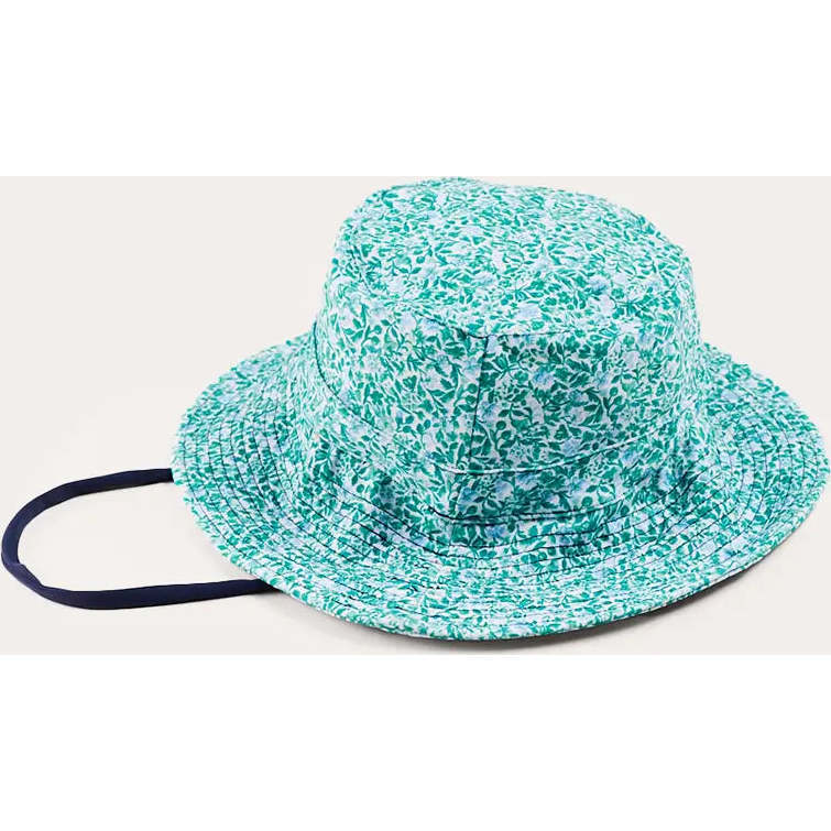 Adelaide Floral Beach Hat in Green - Sun Hats - 1