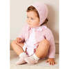 Audrey Toile Scallop Collar Short Sleeve Bodysuit in Pink - Onesies - 4