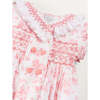 Audrey Hand Smocked Double Breasted Short Sleeve Romper in Pink - Rompers - 5