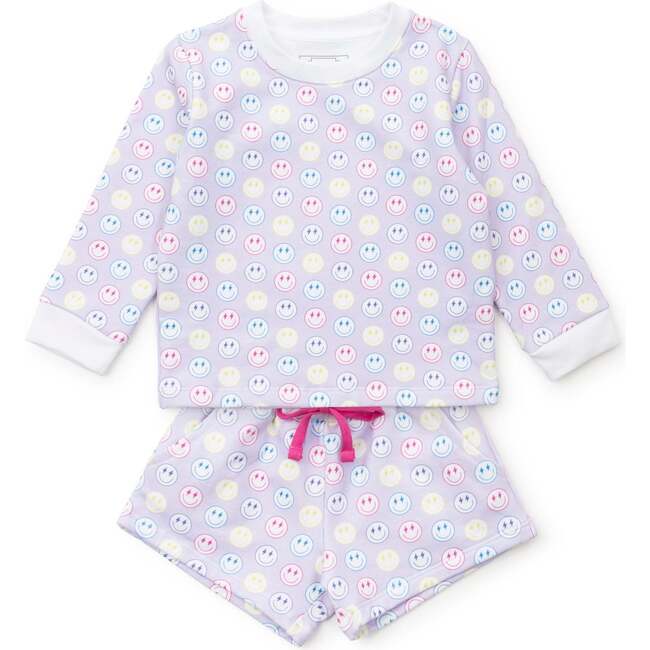 Stella Girls' Sweatshirt Short Set, Preppy Smiles