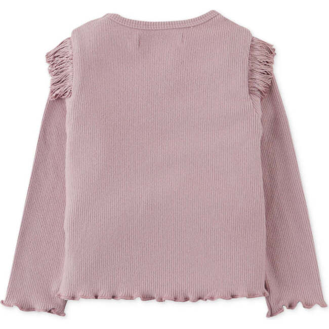 Baby Girls Long Sleeves Rib Top With Fringes & Lettuce Edge Details Bundle, Multicolor - Blouses - 5