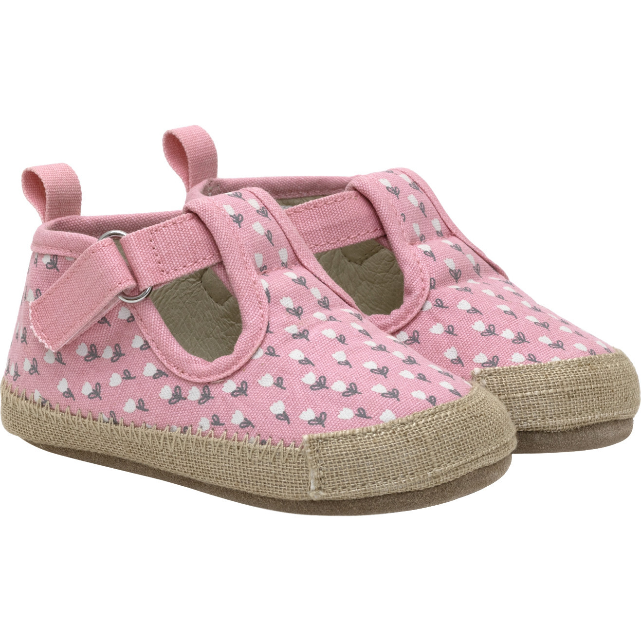 Tulips Blush Canvas Espadrille First Kick - Espadrilles - 1