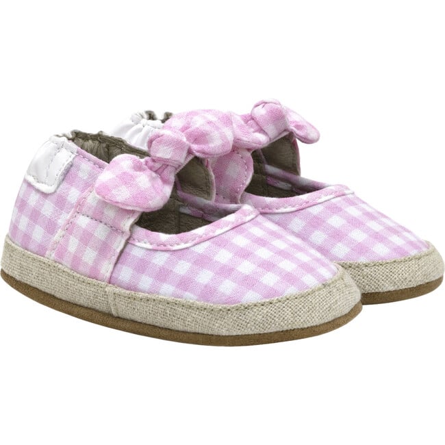 Summer Pink Gingham Espadrille Soft Sole