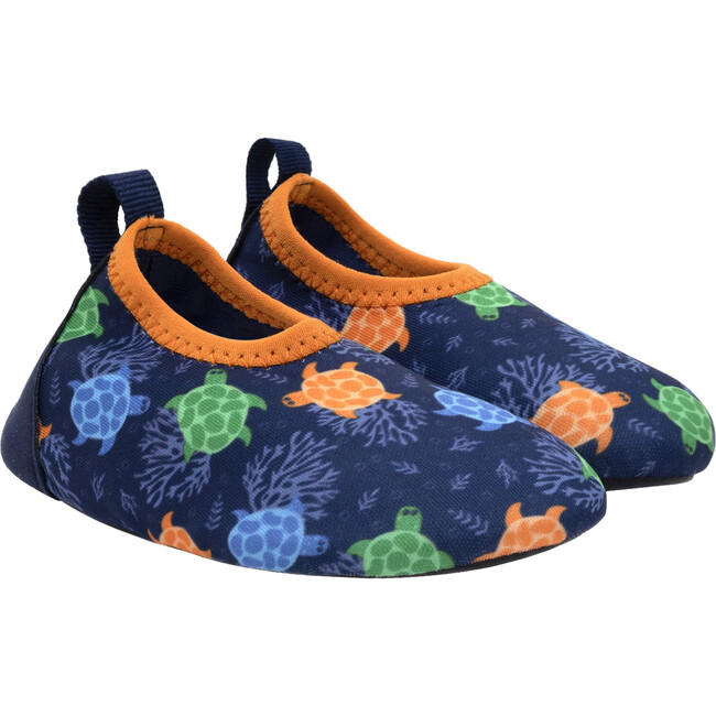 Sea Turtles Navy Spandex Aqua Shoe