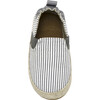 Harbor, Grey Seersucker Espadrille Soft Sole - Crib Shoes - 6