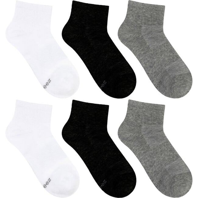 Everyday Athletic Assorted Qtr 6pk Sock