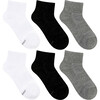 Everyday Athletic Assorted Qtr 6pk Sock - Socks - 1 - thumbnail