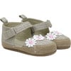 Daisies Tan Lurex Linen Espadrille First Kick - Espadrilles - 1 - thumbnail