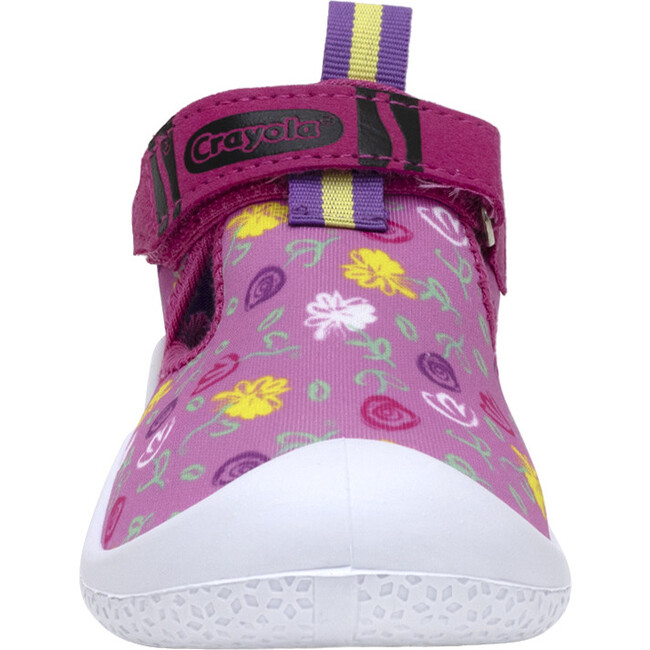 Crayola Flower Doodles Girls Pink Spandex Water Shoes - Swim Shoes - 3