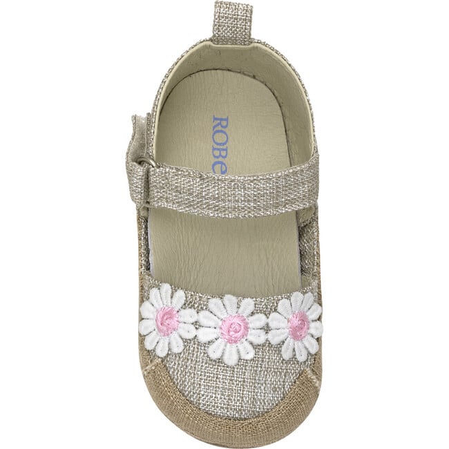 Daisies Tan Lurex Linen Espadrille First Kick - Espadrilles - 6