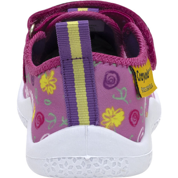 Crayola Flower Doodles Girls Pink Spandex Water Shoes - Swim Shoes - 4