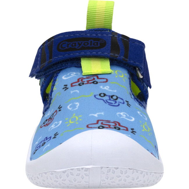 Crayola Car Doodles Boys Blue Spandex Water Shoes - Swim Shoes - 3