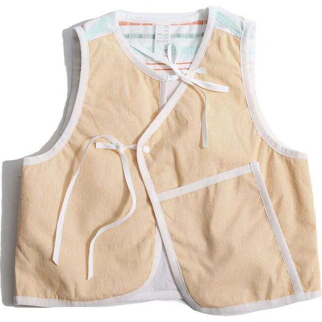 Tobias Padded Patchwork Vest, Petra Mix