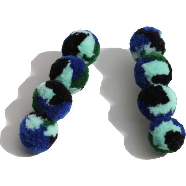 Caterpillar Hair Clips (Set of 2), Aegean Mix