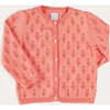 Floral Openwork Cotton Cardigan in Pink - Cardigans - 1 - thumbnail
