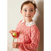 Floral Openwork Cotton Cardigan in Pink - Cardigans - 2