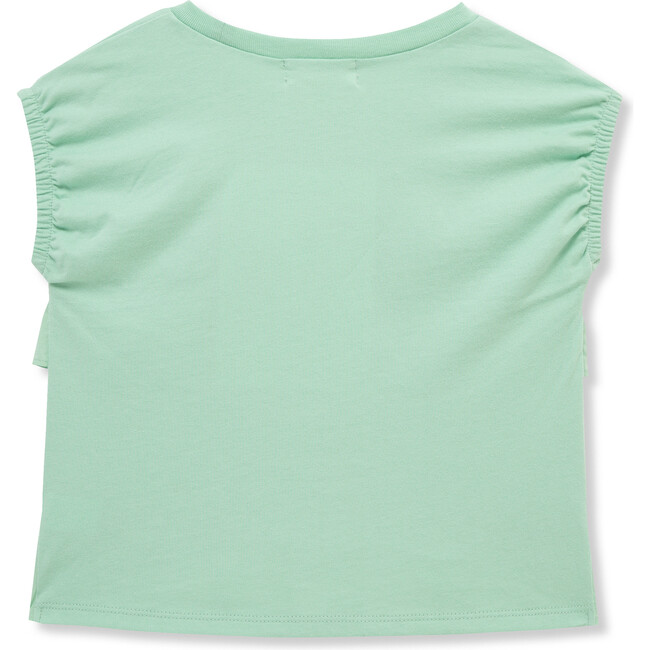 Tiered Embroidered Top, Green - T-Shirts - 2