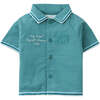 Baby Ansel Shirt With Tape Details, Green - Button Downs - 1 - thumbnail