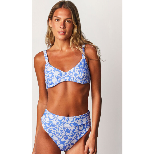 Women's Ebby Bikini Top, Blue Blooms