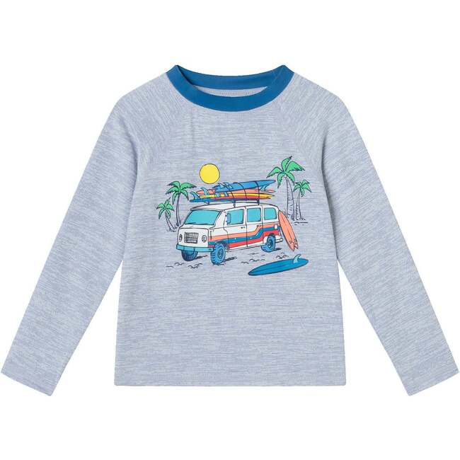 Kids Rashguard & Swim Trunk Set, Surfing Van - Swim Trunks - 3