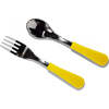 Stainless Steel-Baby Spoon & Fork, Yellow - Tabletop - 1 - thumbnail