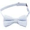 Seersucker Bow Tie, Blue - Bowties & Ties - 1 - thumbnail