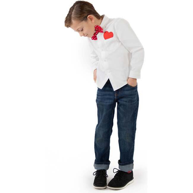 A Leading Role Child Heartbreaker White Shirt with Bow Tie - Costumes - 2