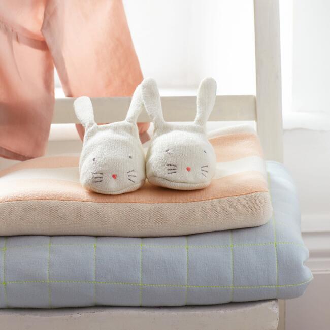 Bunny Baby Booties, Mint - Booties - 2