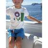 Recycled Cotton Blue Beach Party Kid T-Shirt - T-Shirts - 2