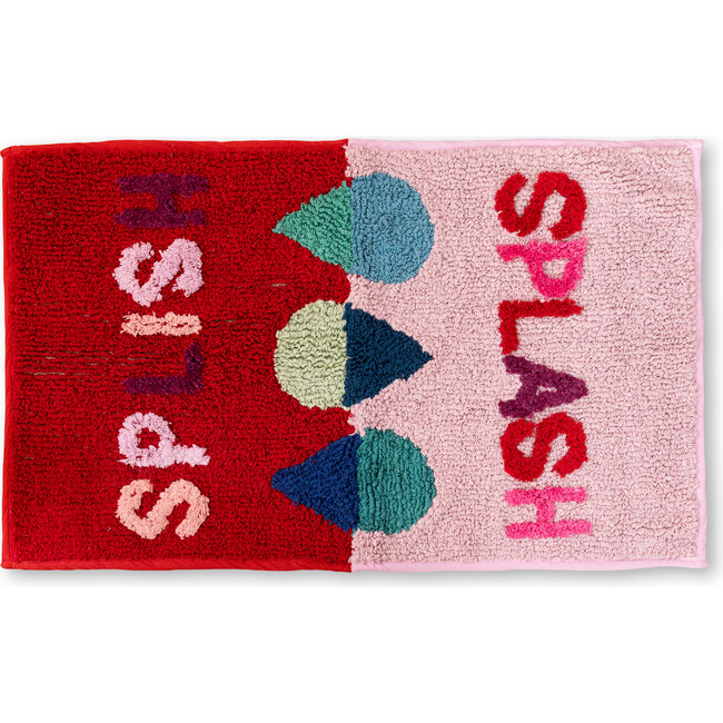 Splish Splash Bath Mat, Pink, Red & Teal