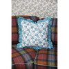 Sanibel Ruffle Throw Pillow, Blue & White - Decorative Pillows - 2
