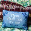 Try Me Needlepoint Pillow, Blue & White - Decorative Pillows - 2