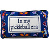 Pickleball Era Needlepoint Pillow, Blue, White, Black - Decorative Pillows - 1 - thumbnail