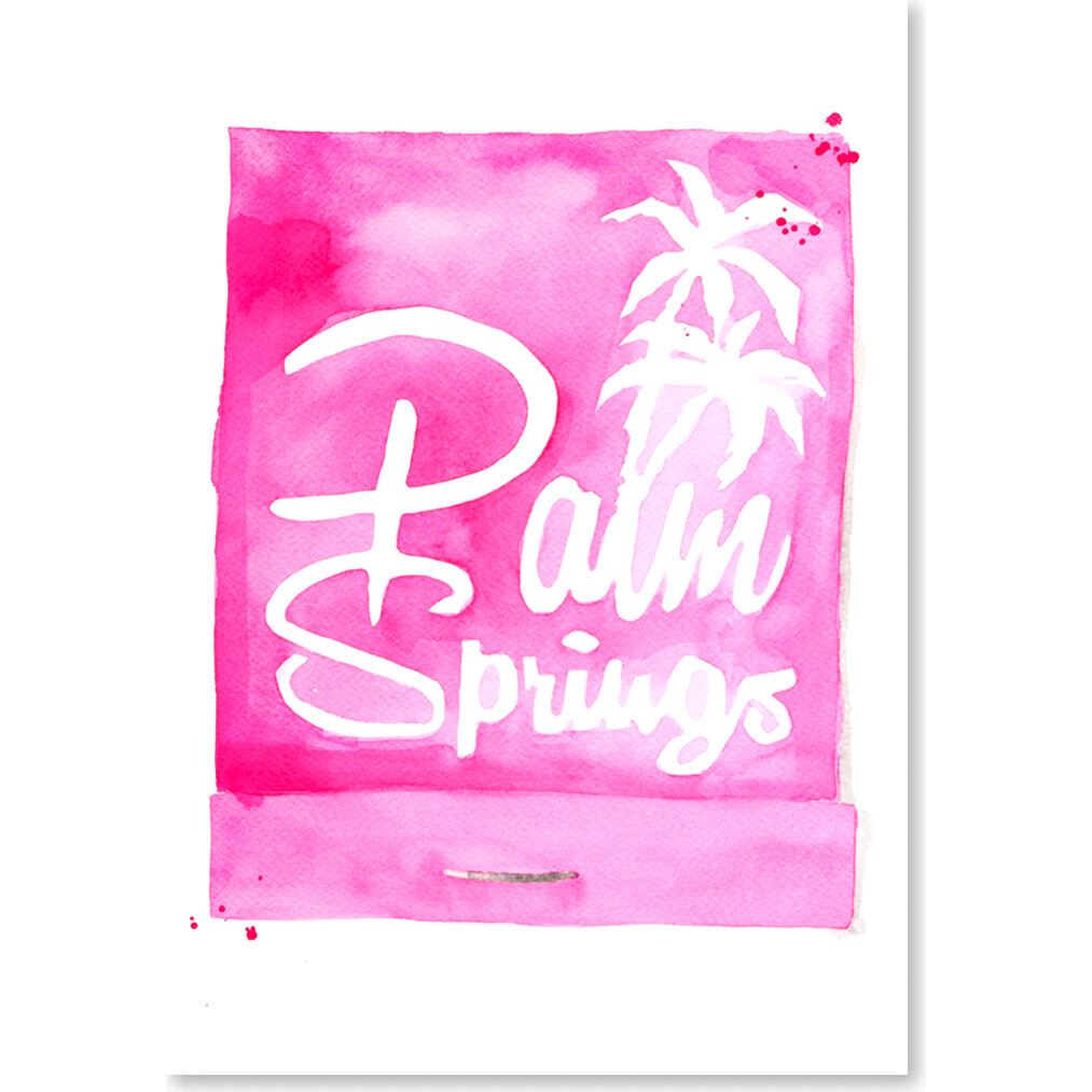 Palm Springs Matchbook, Pink & White - Paper Goods - 1