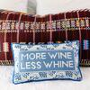 More Wine Needlepoint Pillow, Blue-Grey, Beige - Decorative Pillows - 4